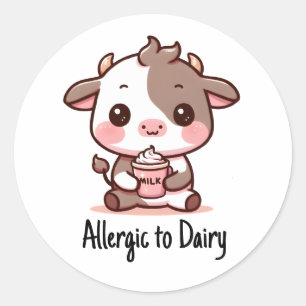 Dairy Free Kids Design Runder Aufkleber