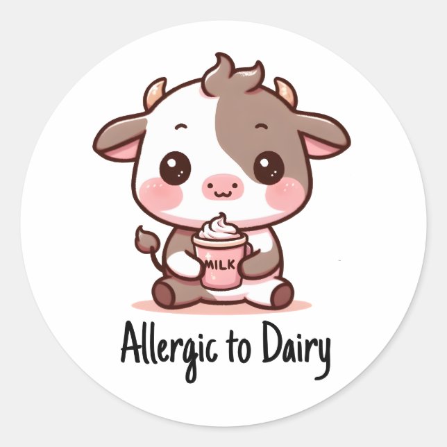 Dairy Free Kids Design Runder Aufkleber (Vorderseite)