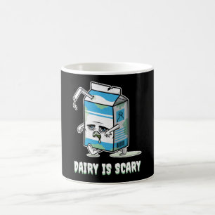 Dairy ist Beängstigend Funny Halloween Zombie Mil Kaffeetasse