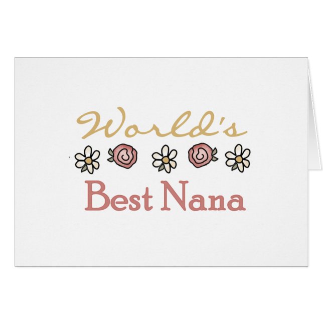 Daisies and Rose Weltbeste Nana Tshirts (Vorderseite (Horizontal))