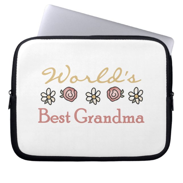 Daisies and Rose Weltbeste Oma-Geschenke Laptopschutzhülle (Vorderseite)