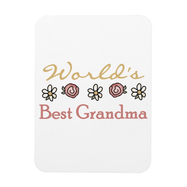 Daisies and Rose Weltbeste Oma-Geschenke Magnet (Vertikal)
