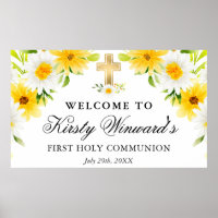 Daisies and Yellow Flowers First Heilige Kommunion