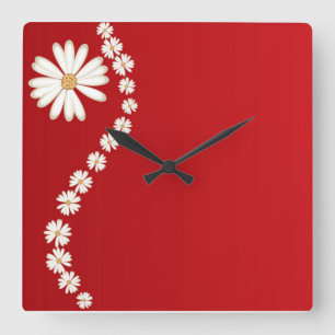 Daisies auf der Uhr der Mauer am Roten Platz