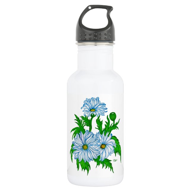 Daisies Blume Edelstahlflasche (Vorderseite)