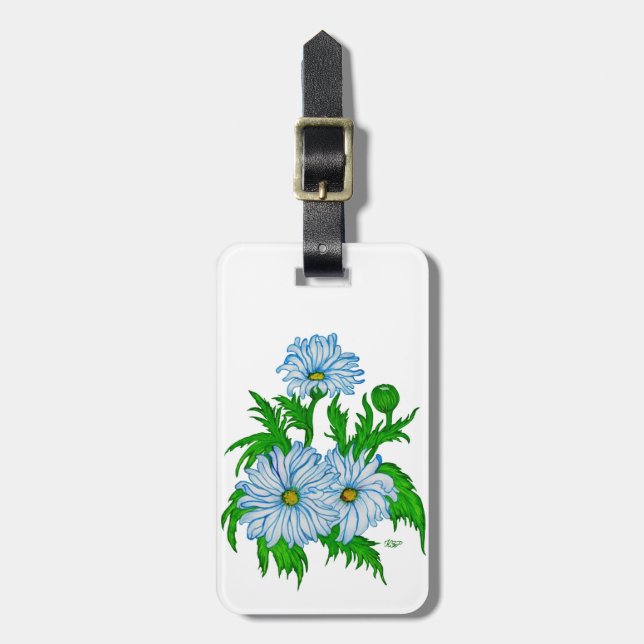 Daisies Blume Gepäckanhänger (Vorderseite vertikal)