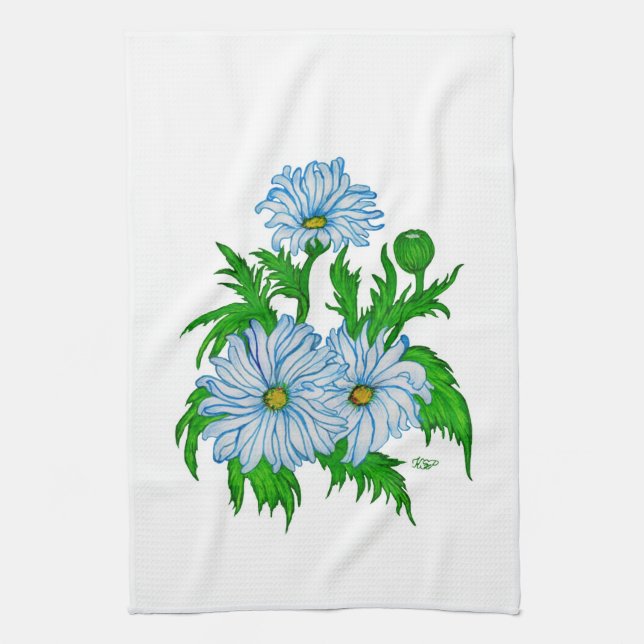 Daisies Blume Geschirrtuch (Vertikal)