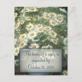 Daisies Bouquet Mariage RSVP Carte de réponse