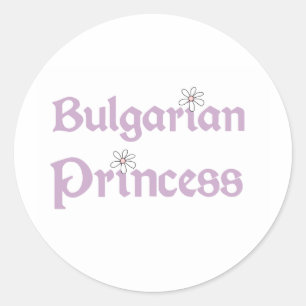 Daisies Bulgarische Prinzessin Runder Aufkleber