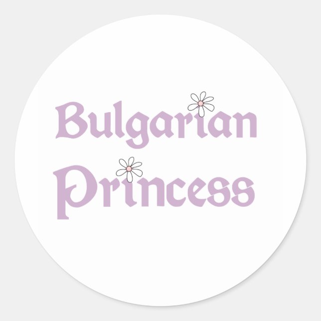 Daisies Bulgarische Prinzessin Runder Aufkleber (Vorderseite)
