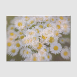 Daisies Bunch White Print Floral Decoupage Seidenpapier
