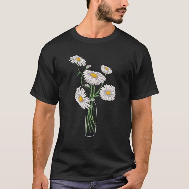 Daisies Chamomile Marguerites Bouquet Retro Daisy T-Shirt (Vorderseite)