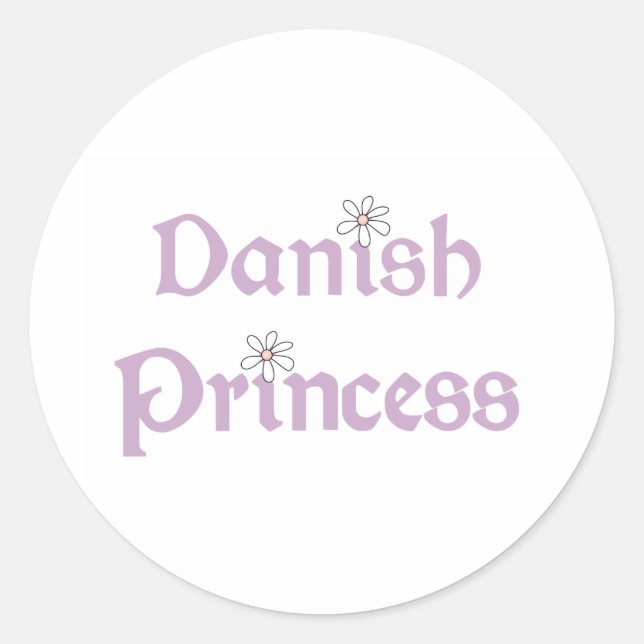 Daisies Danish Princess Runder Aufkleber (Vorderseite)