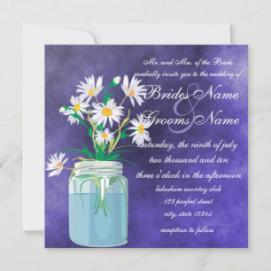 Daisies d'été Invitations de mariage