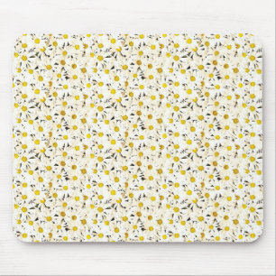 Daisies Elegantes modernes gelbes weißes Template Mousepad
