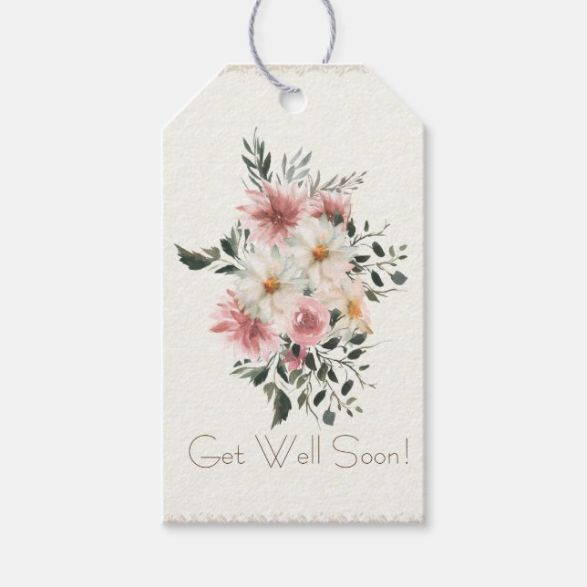 Daisies Floral Watercolor Personalisierte Geschenk Geschenkanhänger (Vorderseite)