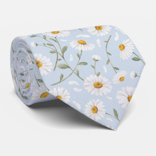 Daisies (Gainsboro) - Blumenmuster für Wasserfarbe Krawatte