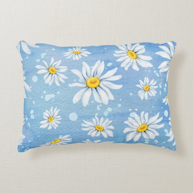 Daisies galore dekokissen (Vorderseite)