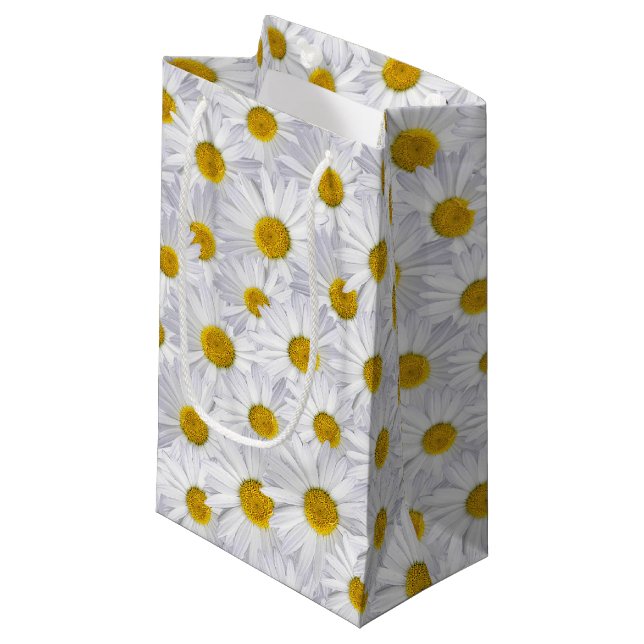 Daisies Galore Kleine Geschenktüte (Vorderseite Schrägansicht)
