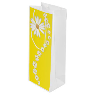 Daisies Gift Bag Geschenktüte Für Weinflaschen