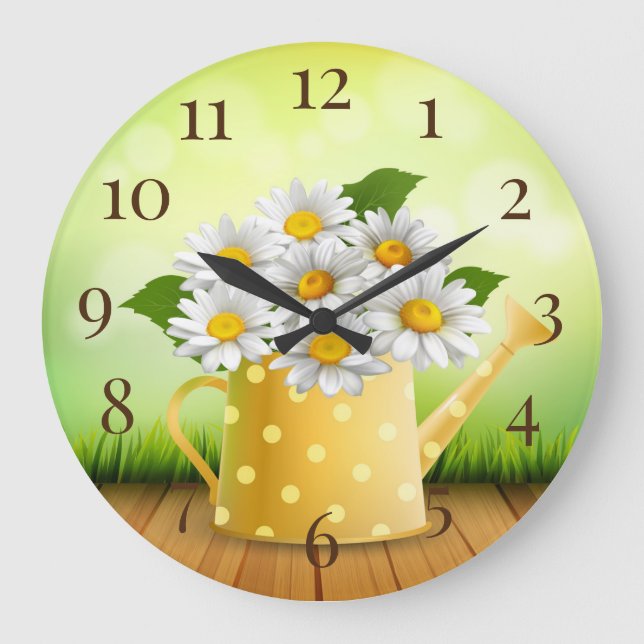Daisies Große Wanduhr (Vorderseite)