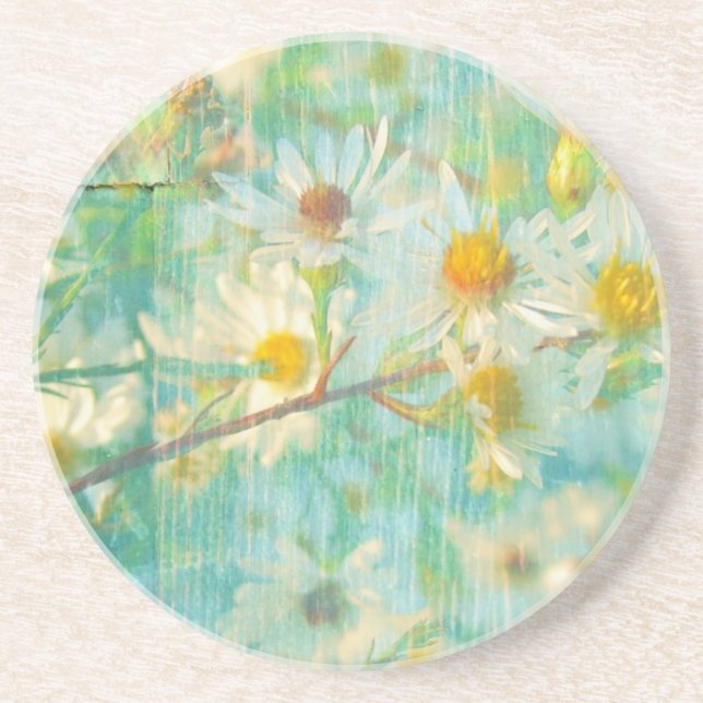 Daisies Grunge Getränkeuntersetzer (Vorne)