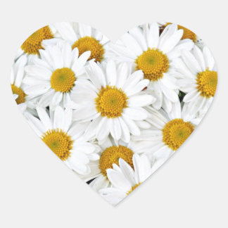 Daisies Herz-Aufkleber