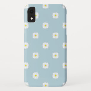 Daisies Illustratives Muster auf blass blau Case-Mate iPhone Hülle