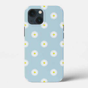 Daisies Illustratives Muster auf blass blau Case-Mate iPhone Hülle