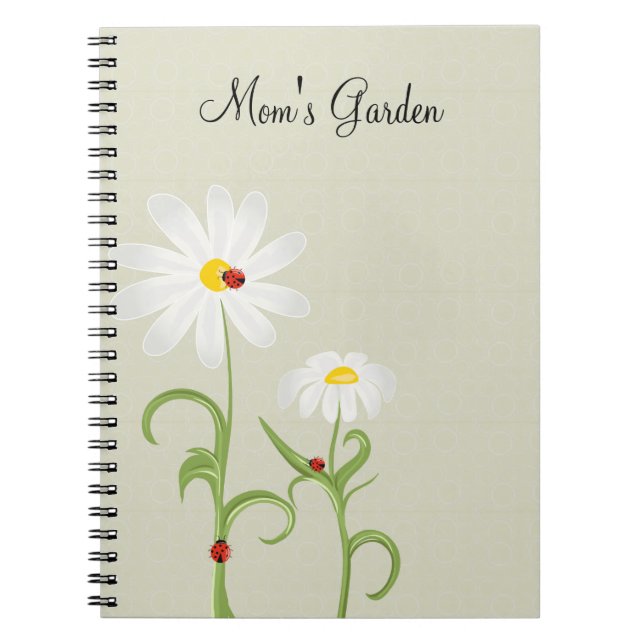 Daisies Ladybugs Personalisiert Journal Notizblock (Vorderseite)