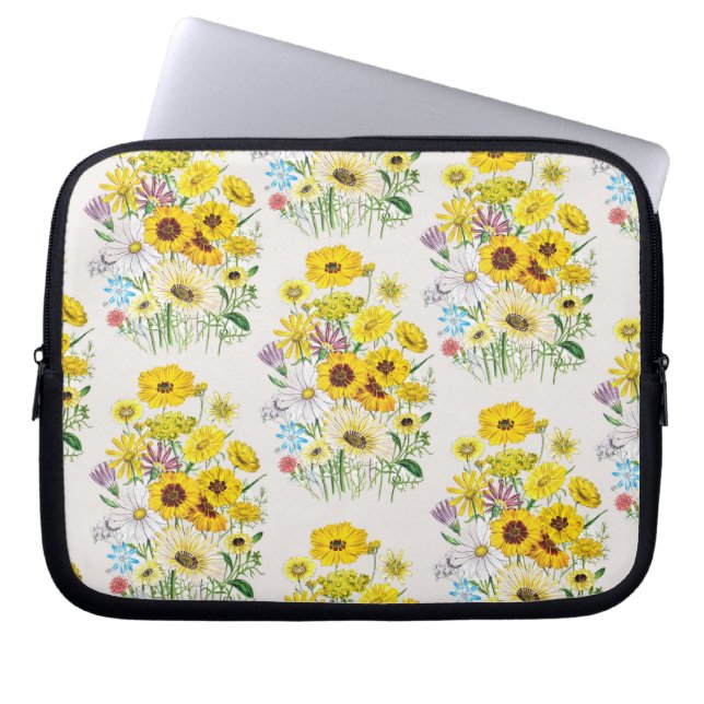 Daisies Laptopschutzhülle (Vorderseite)
