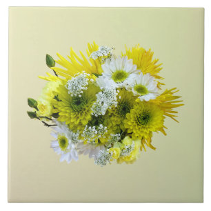 Daisies, Mama und Königin Anne's Lace Bouquet Fliese