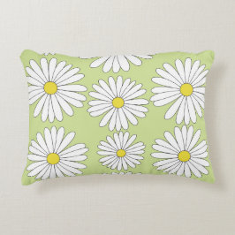Daisies_Olive Green Dekokissen