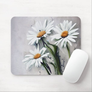 Daisies on Grunge Mousepad