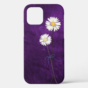 Daisies on Lila Leather Case-Mate iPhone Hülle