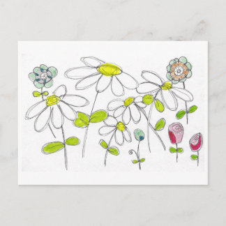 Daisies Postcard Postkarte