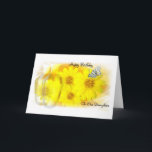 Daisies Reflected - Happy Birthday Daughter Karte<br><div class="desc">Die fotografierten Daisies und die Vasen und Schmetterlinge wurden digital zusammengeführt</div>