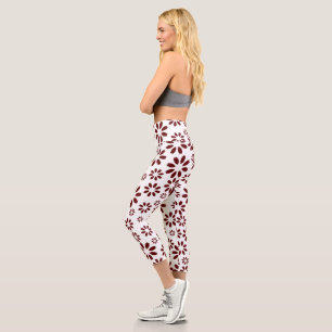 Daisies Simple Stylish Women's Capri Leggings