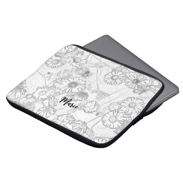 Daisies Wiesenlichtmuster Laptopschutzhülle (Vorne Oben)