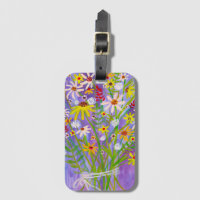 Daisies Wildblume Bouquet Watercolor Lila