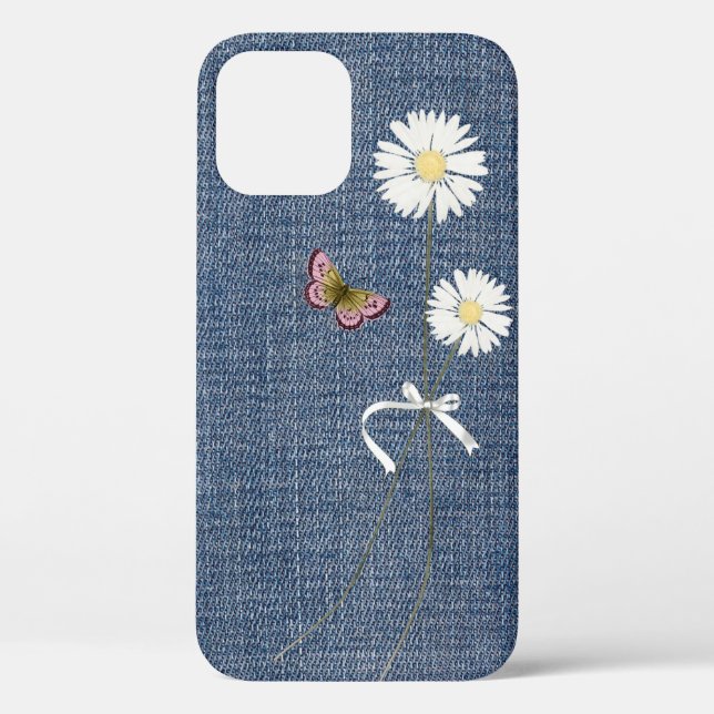 Daisies zum Fall Denim Case-Mate iPhone Case-Mate iPhone Hülle (Rückseite)