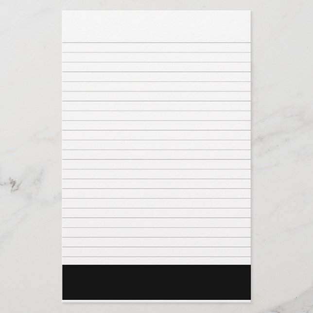 Daisis and Blätter Floral Art Lined Stationery Briefpapier (Vorderseite)