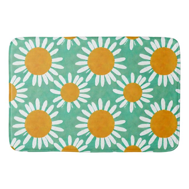 Daisis Folk Art Inspiriert Bath Mat Badematte (Vorderseite)