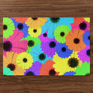 Daisis oder Marigolds farbenfrohe psychedelische M