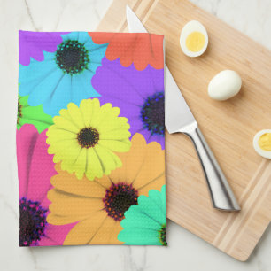 Daisis oder Marigolds farbenfrohe psychedelische M Geschirrtuch