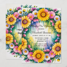 Daisis und Wildblumen Girl Baby Shower