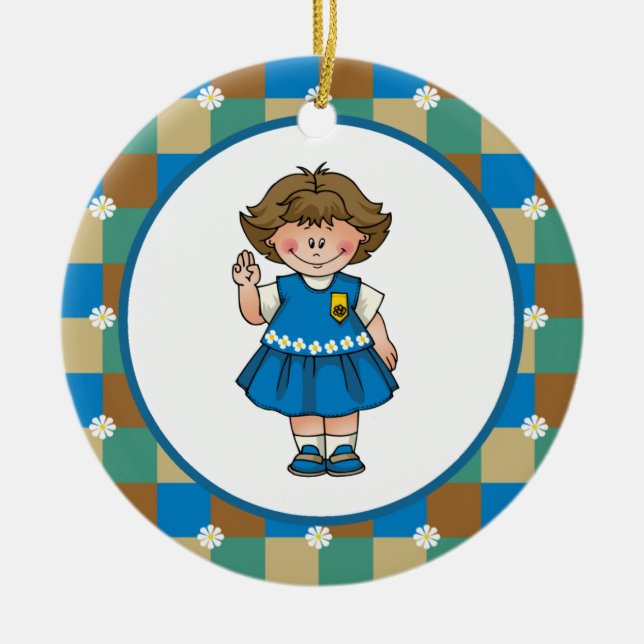 Daisy1 Keramik Ornament (Vorne)