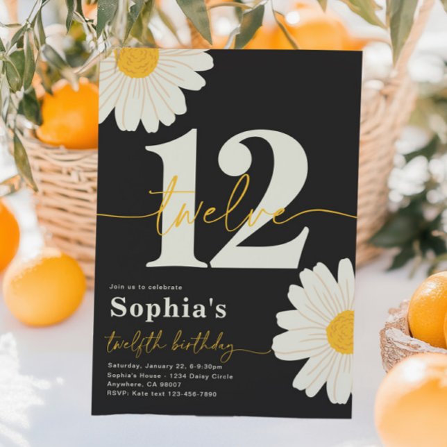 Daisy 12e anniversaire Invitation (Créateur téléchargé)
