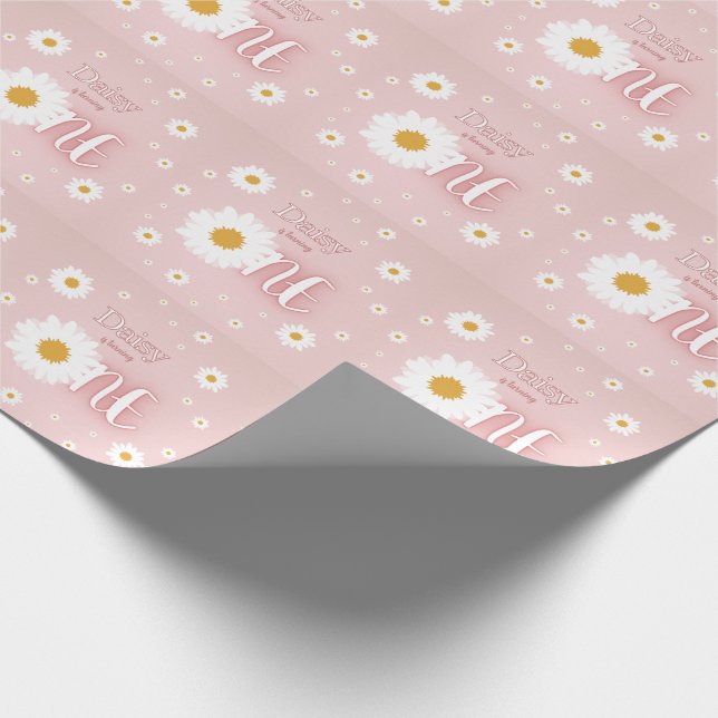 Daisy 1. Geburtstag Geschenkpapier (Ecke)