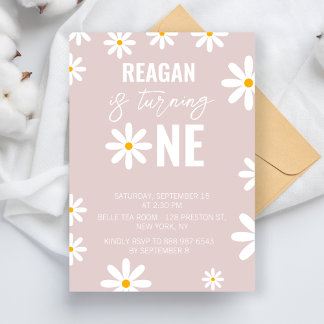 Daisy 1. Geburtstag Party Erstgeburtstag Girls Boy Einladung